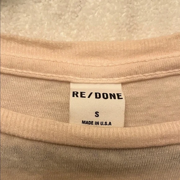 Re/Done Pink Classic Pizza Tee - Picture 2 of 7